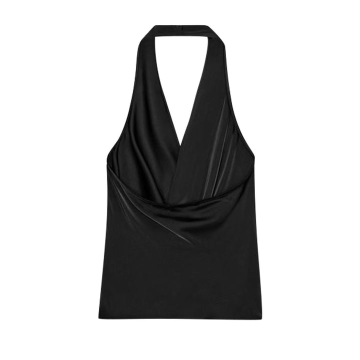 Damen Wickeloberteil aus fließendem Satin mit elegantem Rückenausschnitt Echo Archiv