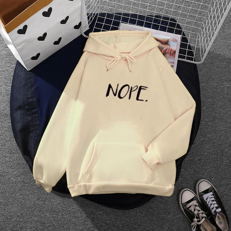 Damen lässiger Kapuzenpullover mit Statement-Print, Kängurutasche und weichem Fleece – Auréline