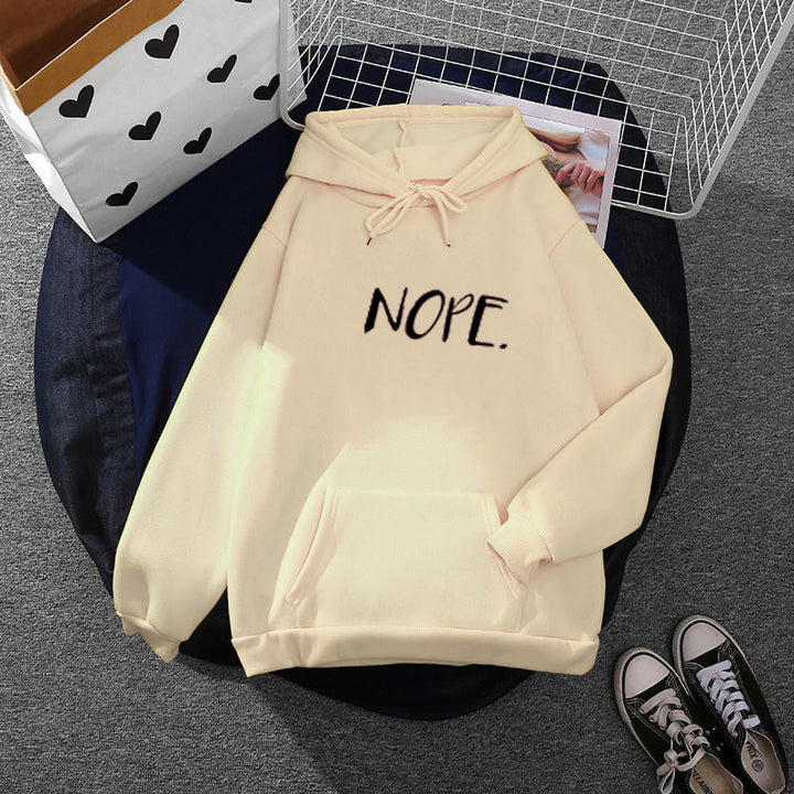 Damen lässiger Kapuzenpullover mit Statement-Print, Kängurutasche und weichem Fleece – Auréline