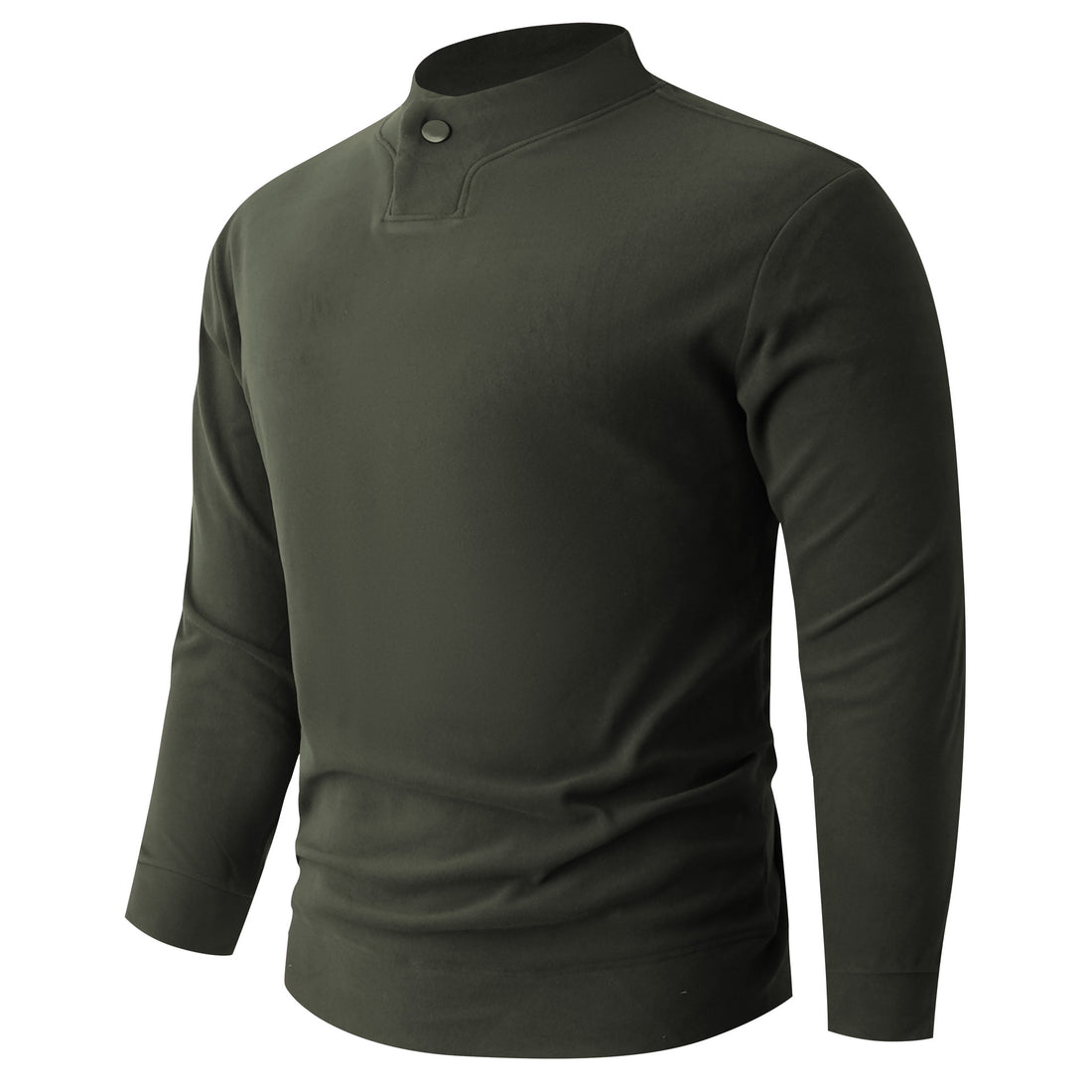 Herren Langarmshirt mit schmalem Stehkragen und Knopfverschluss Echo Archiv