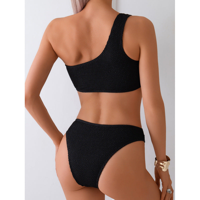 Damen Einseitiger Bikini mit strukturierter Oberfläche Echo Archiv