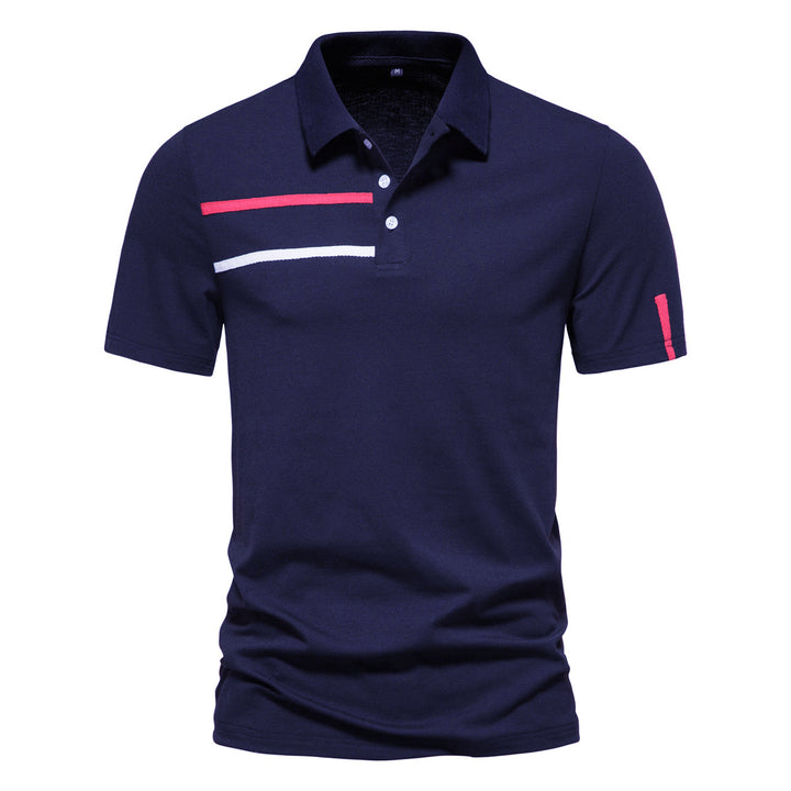 Herren Poloshirt mit kreativem Farbdesign und modischen Akzenten Echoarchiv