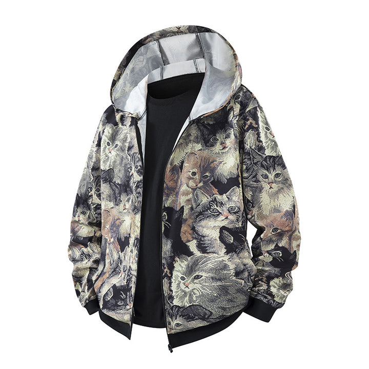 Damen Künstlerische Kapuzenjacke Echo Archiv