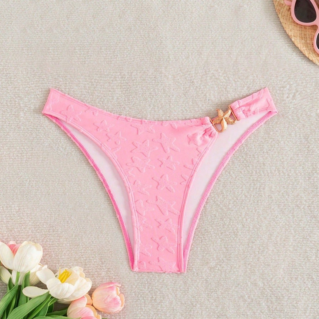 Damen Hochgeschnittenes Bikiniunterteil mit floralen Mustern Echo Archiv