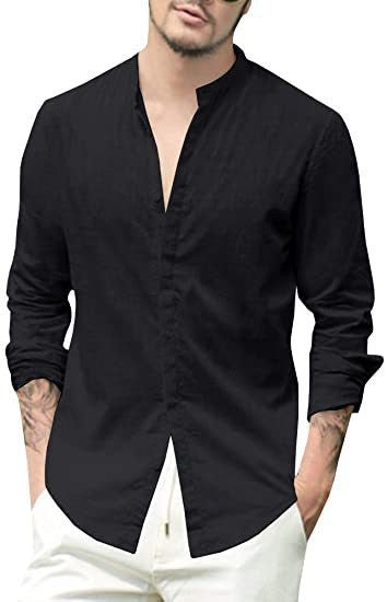 Herren elegantes und bequemes Langarmhemd Echoarchiv