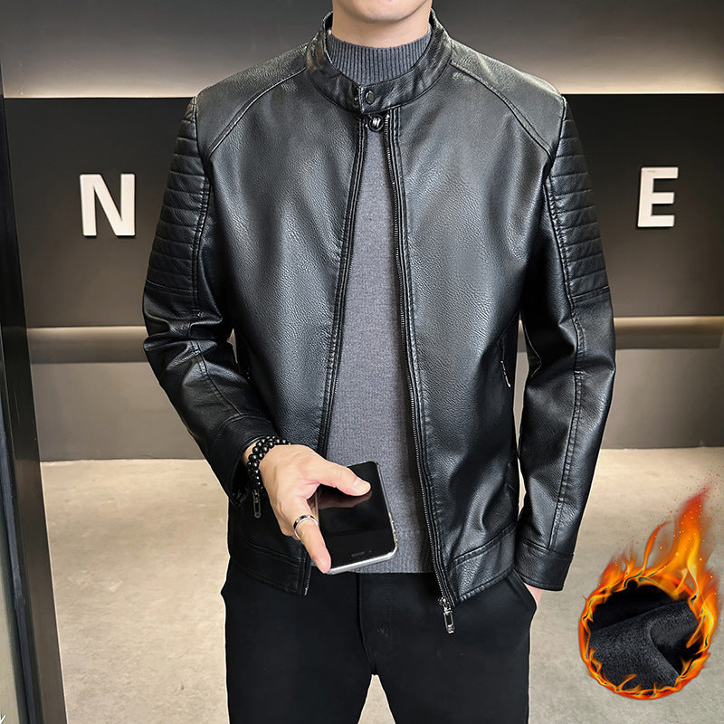 Herren Stylische Kunstlederjacke mit Steppdetails Echo Archiv