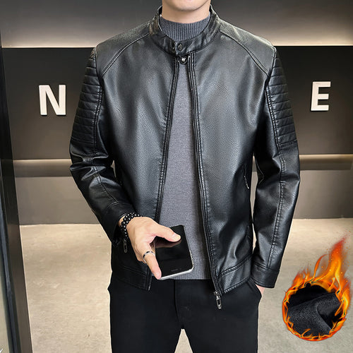Herren Stylische Kunstlederjacke mit Steppdetails Echo Archiv