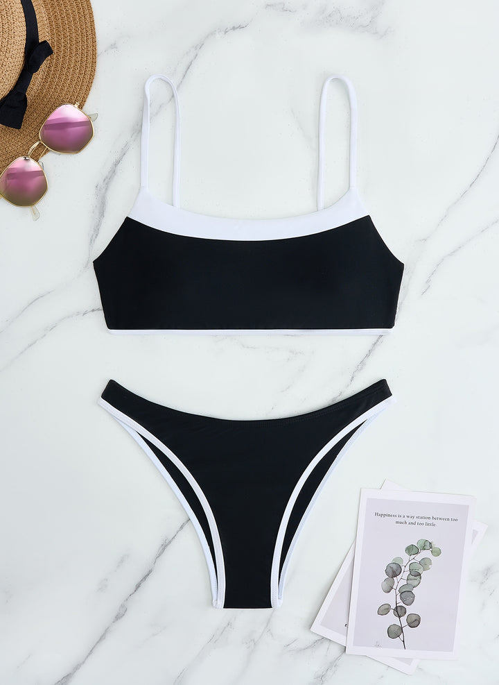 Damen Bikini-Set mit kontrastierendem Design und verstellbaren Trägern Echo Archiv