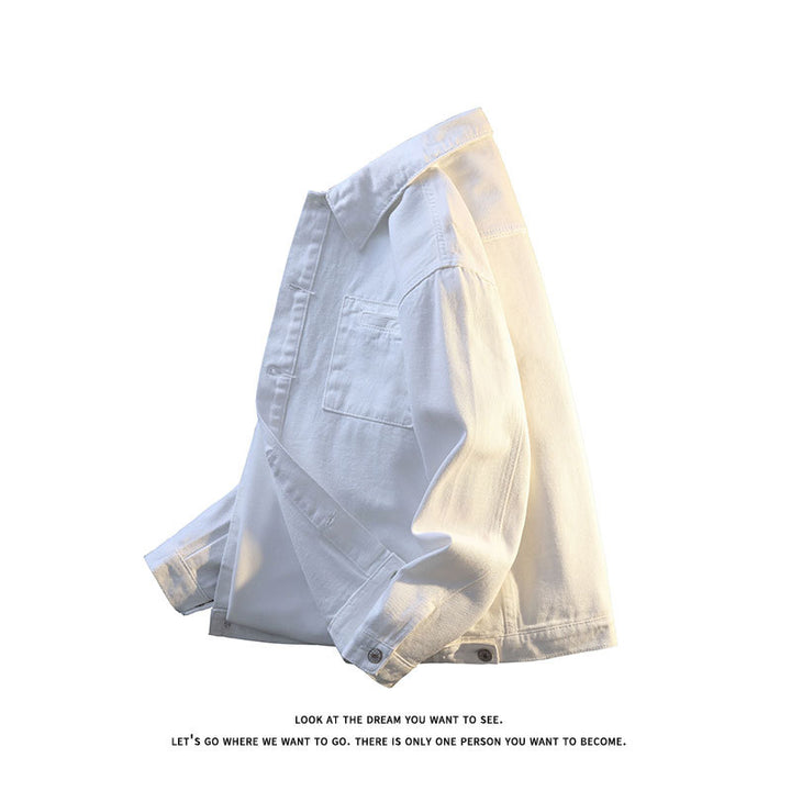 Herren lässige Jacke mit zwei Brusttaschen und sanfter Textur Echoarchiv