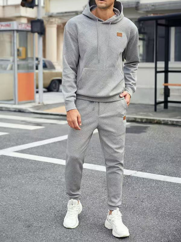 Herren lässiges Hoodie-Set mit stylischen Details Echoarchiv