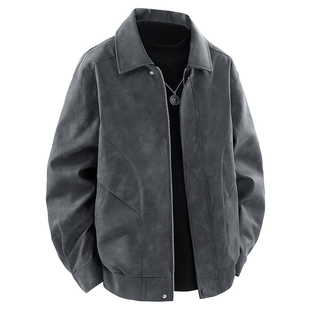 Herren Kunstlederjacke im modernen Schnitt mit vielen praktischen Taschen Echoarchiv