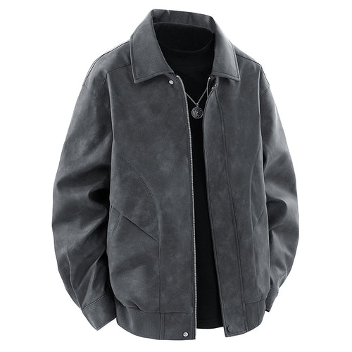 Herren Kunstlederjacke im modernen Schnitt mit vielen praktischen Taschen Echoarchiv