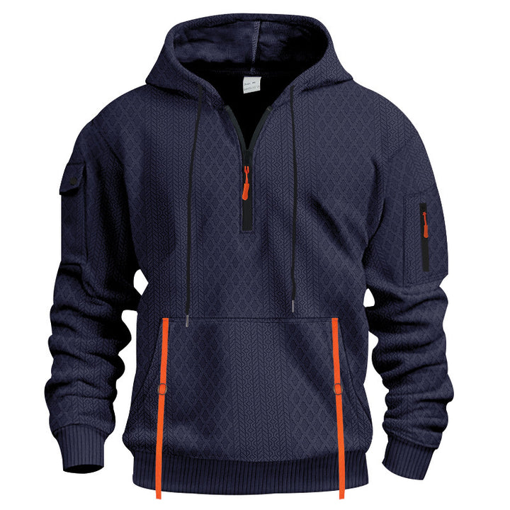 Herren sportlicher Kapuzenpullover mit Struktur und praktischen Taschen Echoarchiv