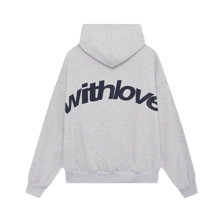 Unisex nan oversized Kapuzenpullover mit großflächigem Rückenprint, Kängurutasche und gerippten Bündchen Echo Archiv