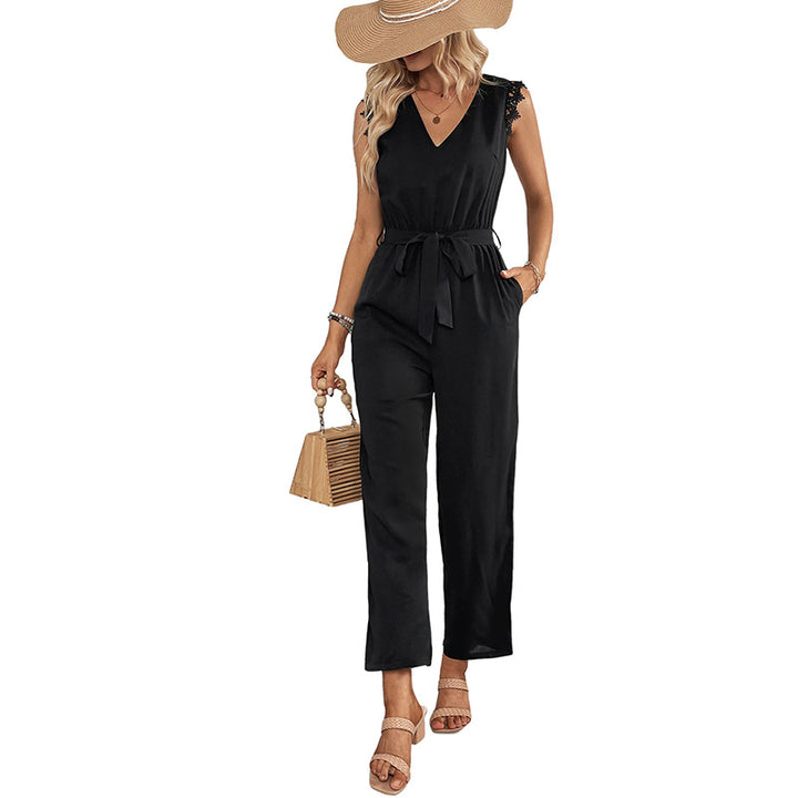 Damen Eleganter Jumpsuit mit Spitzendetails Echo Archiv