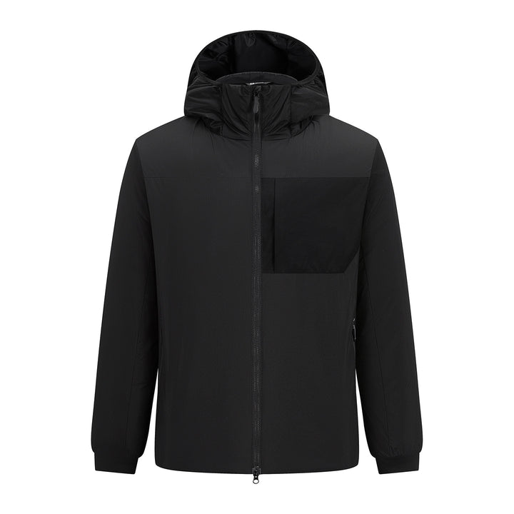 Herren Leichter Kapuzen-Urbanparka mit Zwei-Wege-Reißverschluss und Brusttasche Echoarchiv