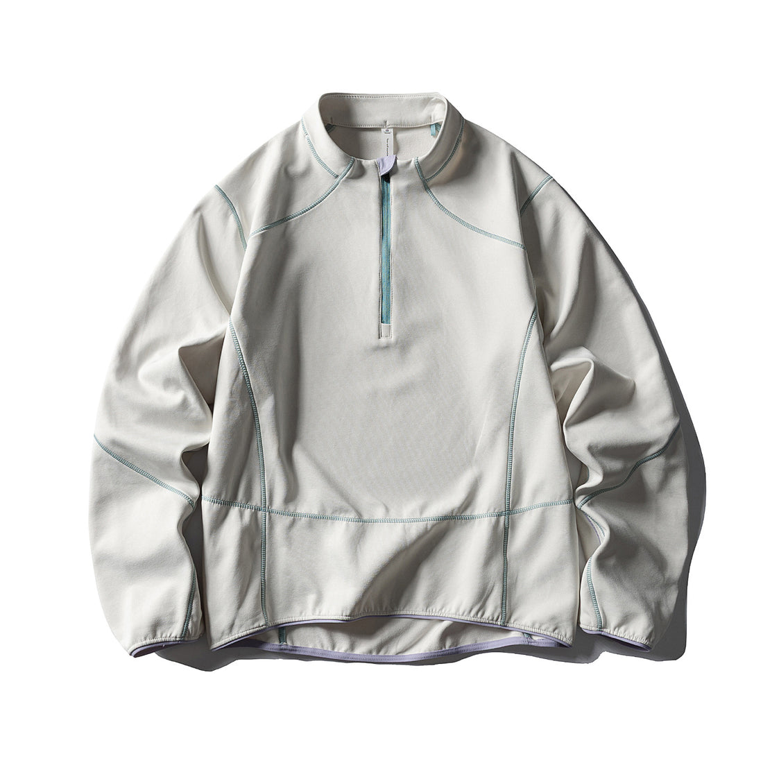 Unisex Halbzip-Fleecepullover mit Stehkragen, Flachnähten und verstellbarem Saum Echoarchiv