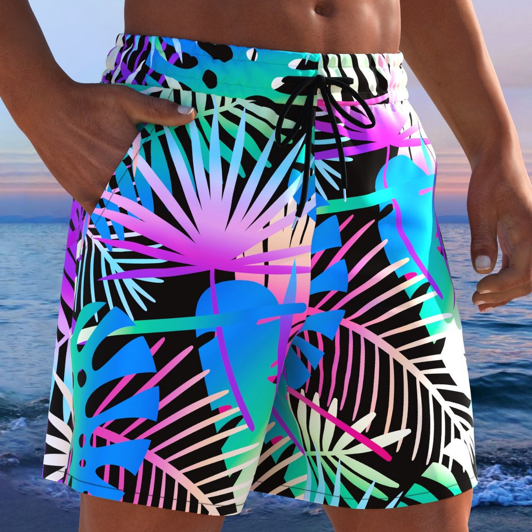 Herren Badeshorts mit animalischem Muster und elastischem Bund Echo Archiv