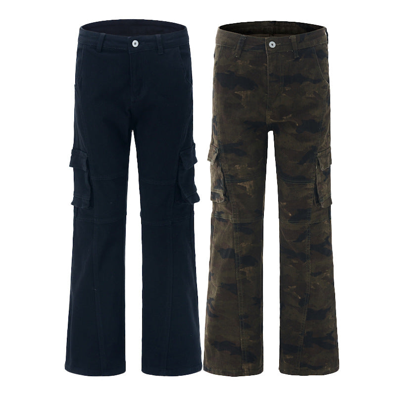 Damen Cargohose im Flared-Cut mit Utility-Taschen und verlängertem Saum Echo Archiv