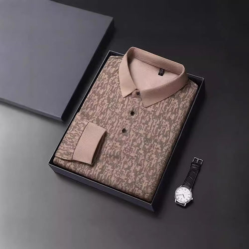 Herren Poloshirt mit grafischem Motiv und atmungsaktivem Funktionsmaterial Echoarchiv