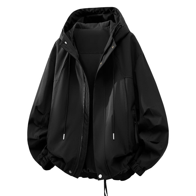 Unisex Oversize Regen- und Windjacke mit Kapuze, wasserabweisender Funktionsmembran Echoarchiv