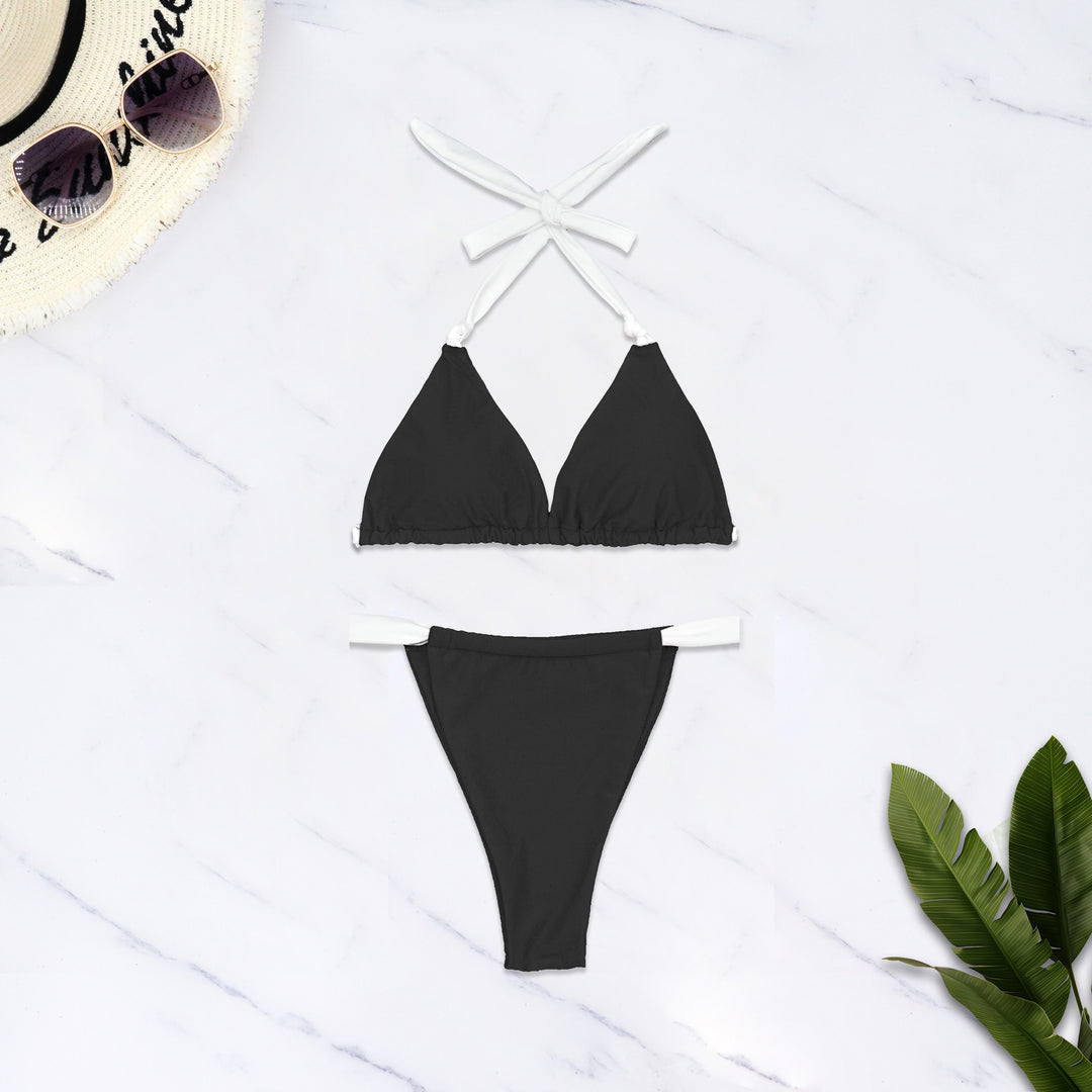 Damen Triangel-Bikini mit verstellbaren Trägern und elastischem Bund Echo Archiv
