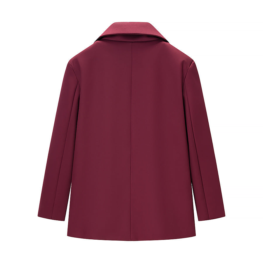 Damen Taillierter Ein-Knopf-Blazer mit softem Revers, gefütterter Innenseite und Pattentaschen Echo Archiv