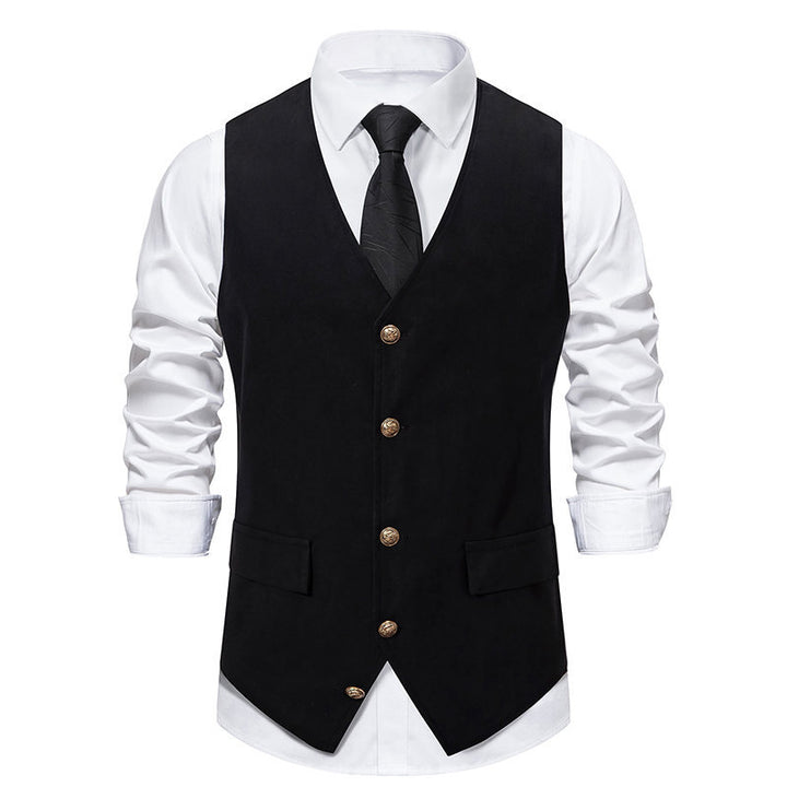 Herren elegante Anzugweste mit feinen Details und praktischen Taschen Echoarchiv