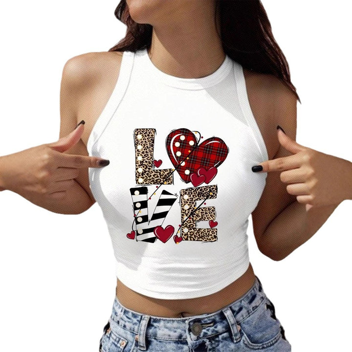 Damen Crop-Top mit aufregendem Herz-Motiv und modischem Schriftzug Echo Archiv