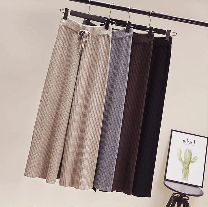 Damen Bequeme Rippstrickhose mit Kordelzug Echo Archiv