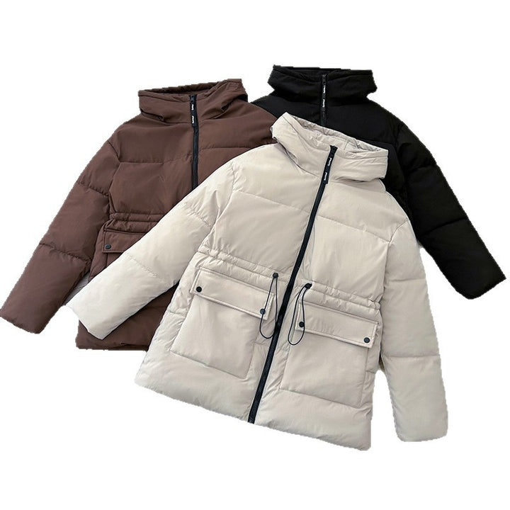 Damen Wattierter Parka mit Kapuze, Tunnelzug und Pattentaschen Echo Archiv