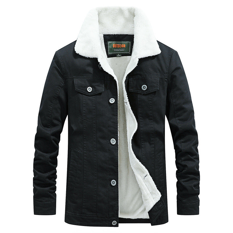 Herren Sherpa-gefütterte Truckerjacke aus robustem Canvas mit Umlegekragen Echo Archiv