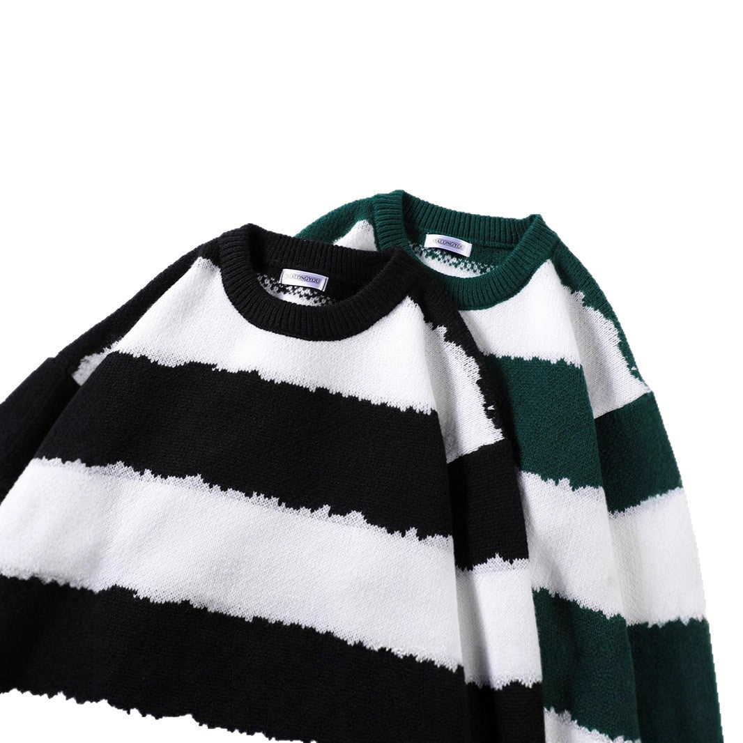 Damen Gemütlicher gestreifter Pullover Echoarchiv