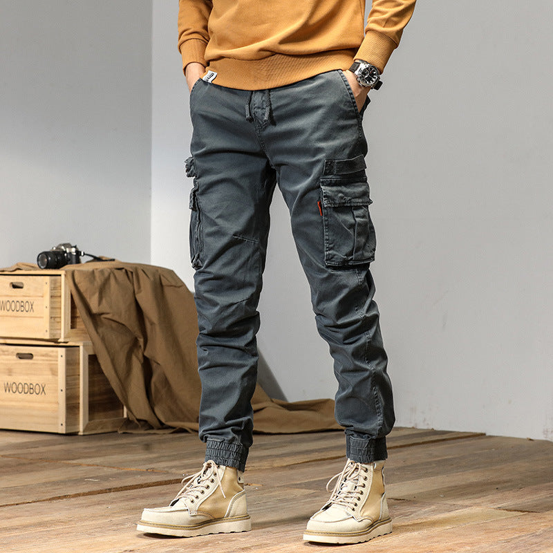 Herren Schmale Utility-Cargojogger aus Ripstop mit Elastikbund, Kordelzug und Mehrfachtaschen Echo Archiv