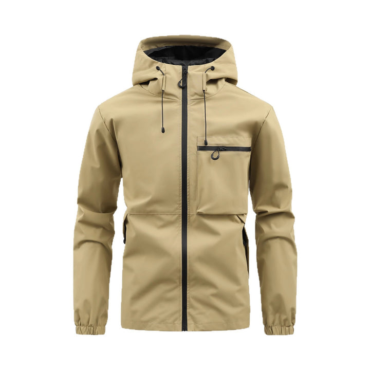 Herren atmungsaktive Regenjacke mit verstellbarer Kapuze Echoarchiv