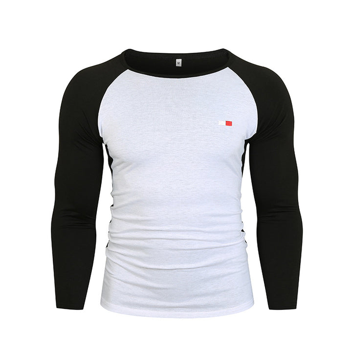 Herren Langarm-T-Shirt mit Raglanärmeln und hochwertiger Baumwolle Echoarchiv