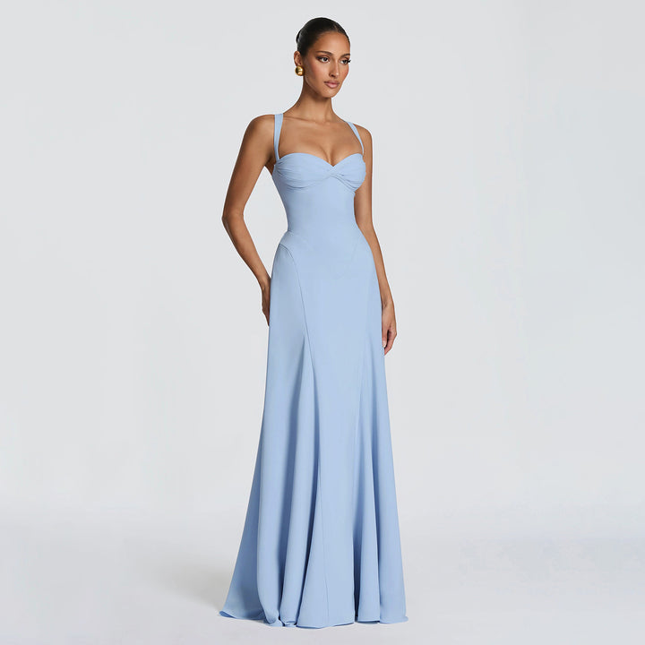 Damen Elegantes Abendkleid mit tailliertem Schnitt und verstellbaren Trägern Echo Archiv