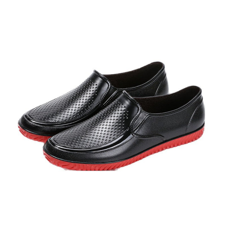 Herren Elegante perforierte Slip-On Halbschuhe mit rutschfester Profilsohle Echoarhiv