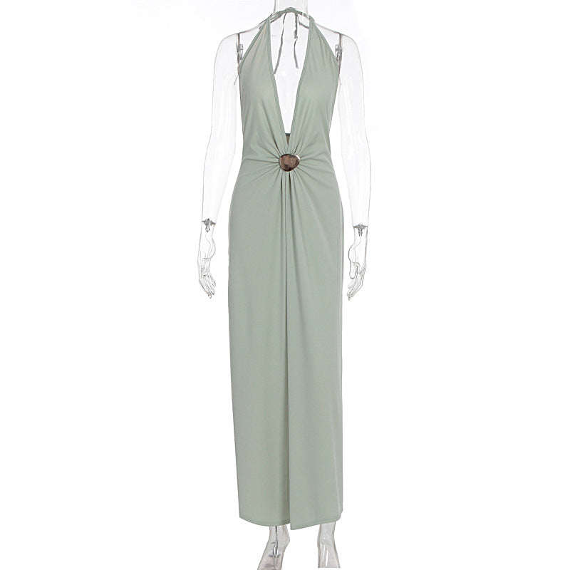 Damen Elegantes Wickelkleid mit tiefer V-Ausschnitt und raffiniertem Gürtel Echo Archiv