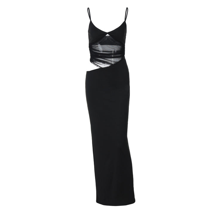 Damen Figurnahes Kleid mit transparenter Einsätze Echo Archiv