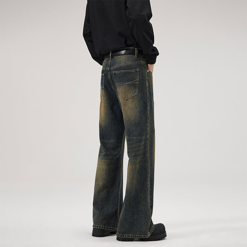 Herren Baggy-Denimhose mit extra weitem Bein und Vintage-Waschung Echo Archiv