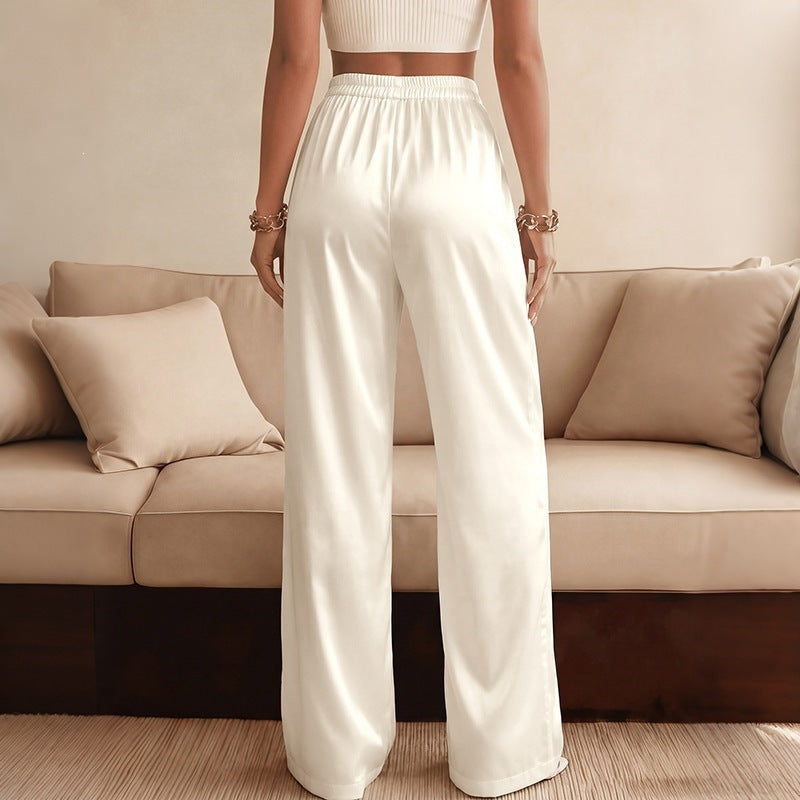 Damen elegante weite Hose mit Spitzendetails Echo Archiv