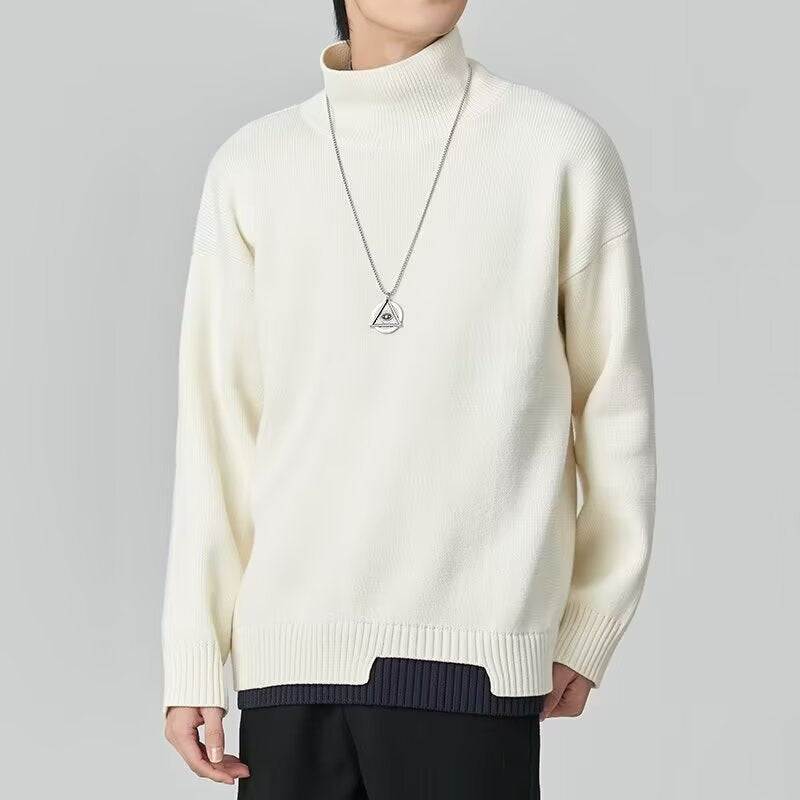 Herren Modischer Rollkragenpullover aus Grobstrick Echoarchiv