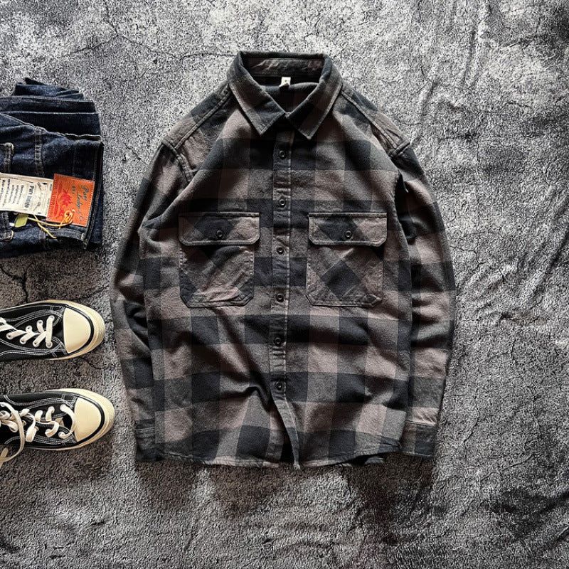 Herren Karo-Hemdjacke mit Brusttaschen Echo Archiv