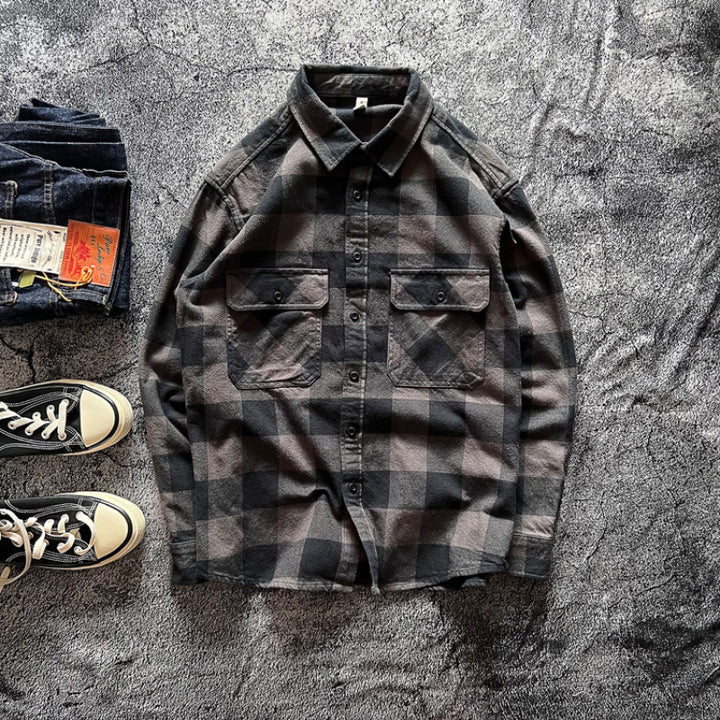 Herren Karo-Hemdjacke mit Brusttaschen Echo Archiv