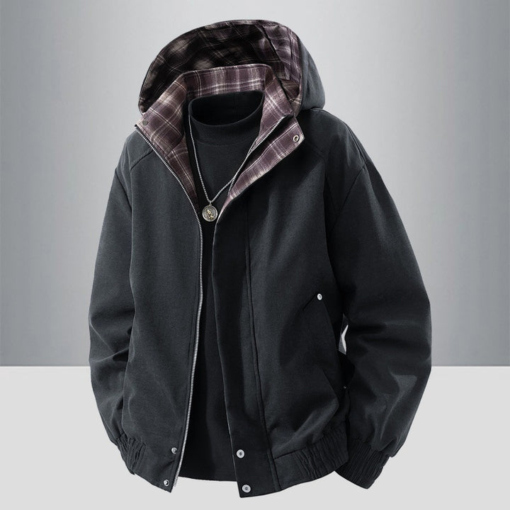 Herren Kapuzenjacke mit Karo-Futter Echo Archiv