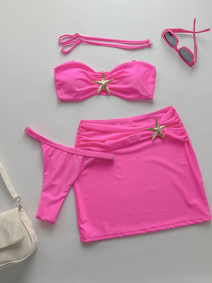Damen Bikini-Set mit Röckchen und schimmerndem Muschel-Detail Echo Archiv