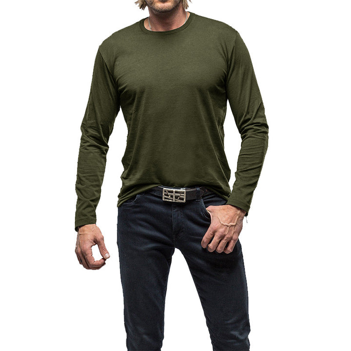 Herren Langarm T-Shirt aus hochwertigem Baumwollmix mit komfortablem Schnitt Echoarchiv