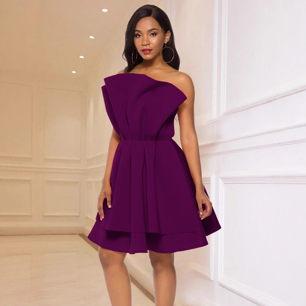 Damen Glamouröses Cocktailkleid mit voluminösen Rüschen Echo Archiv