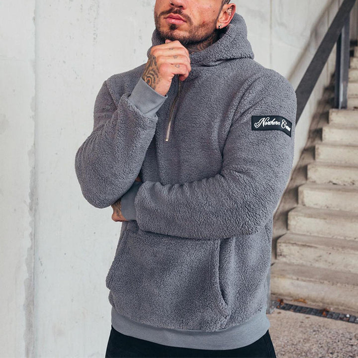 Herren Fleece-Hoodie mit hohem Kragen Echoarchiv